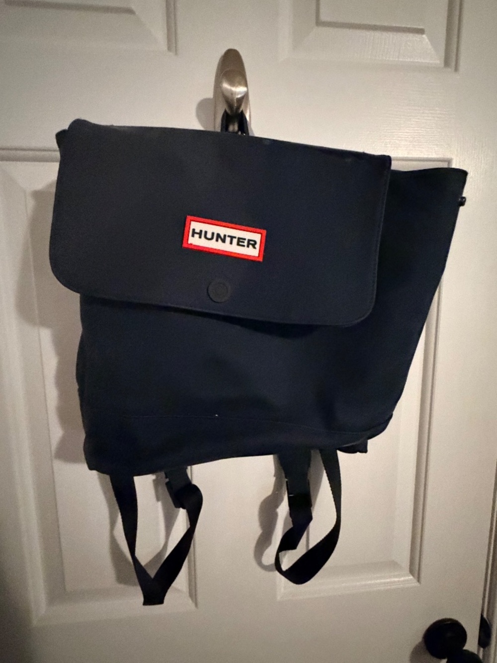 Hunter for Target Navy Blue Logo Yellow Lined Backpack